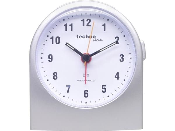 Technoline WT 753, Quartz-väckarklocka, Silver, Klassisk, Analog, Batteri, AA