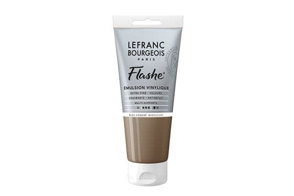 Akrylfärg Flashe 80 ml askblå iriserande