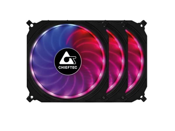 Chieftec CF-3012-RGB - Viftesett for systemskap - 120 mm