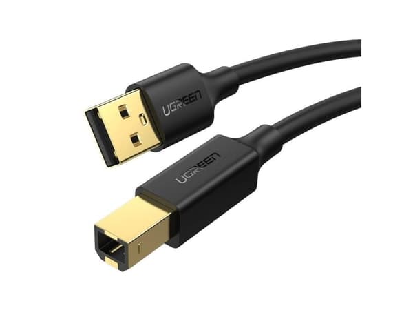 USB-kabel Ugreen USB-A til USB-B 2 m svart (UGR526BLK)