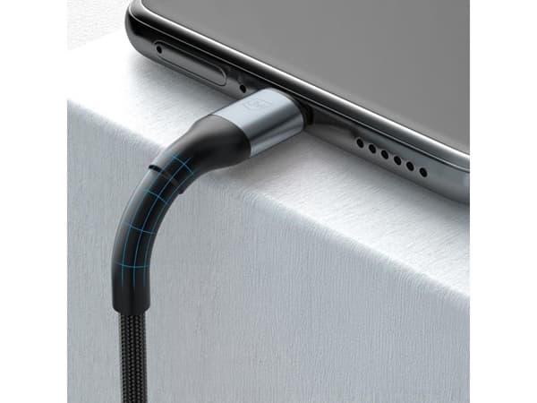 3MK USB-C - USB-C 2 m USB-kaapeli Musta (5903108680196)