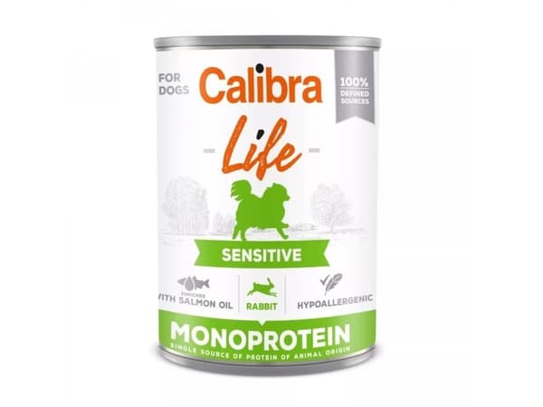 CALIBRA LIFE Sensitive kanin - vådfoder til hunde - 0,4 kg