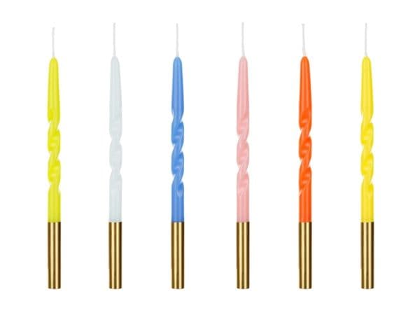PartyDeco SCS-23-000, Rund, Multifärg, 6 styck