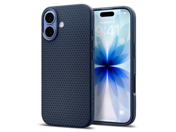 Spigen ACS10370, Mobilskal, Apple, iPhone 17, 16 cm (6.3"), Blå, Marinblå
