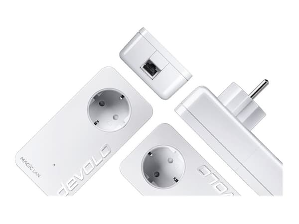 devolo Magic 1 LAN - Starter Kit - bro 1GbE, HomeGrid - veggpluggbar (en pakke 2)