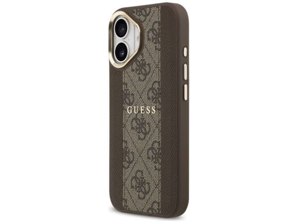Guess 4G Stripe MagSafe case for iPhone 17 - brown