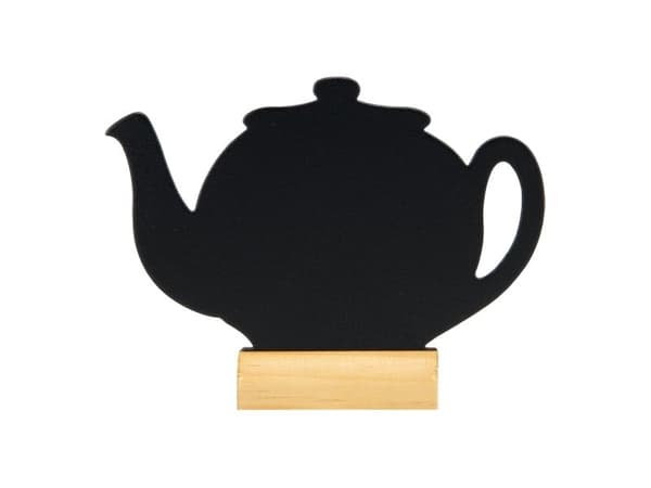 Securit® silhouet sæt med tre MINI TEAPOT skilte i sort
