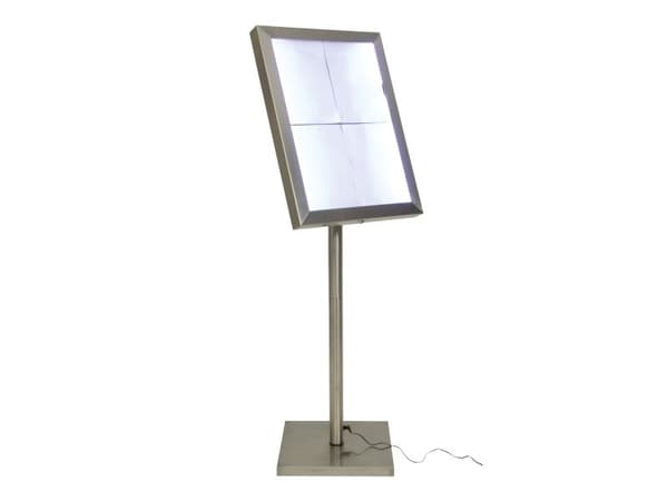 Securit CLASSIC LED informationsdisplay panel för 4xA4 stål vitt ljus