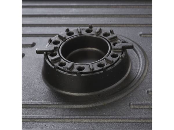 Grill grate for a gas camping stove with a CAST IRON burner function