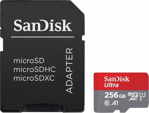 SanDisk Ultra SD-kort inkl. adapter 256GB