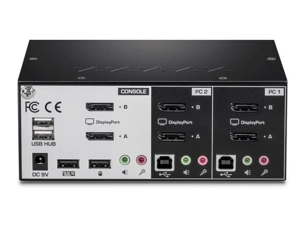 TRENDnet TK-240DP - KVM / audio / USB switch - 2 x KVM / audio / USB - 1 lokalbruger - desktop V2