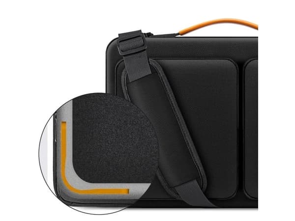 Tech-Protect Defender PC-veske 13–14 - svart og oransje