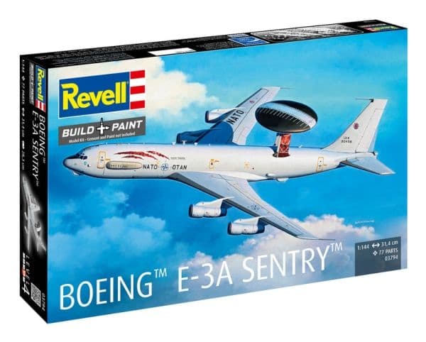 Revell Boeing E-3A Sentry, Flygplan, Monteringssats, 1:144, Boeing E-3A Sentry, Alla, 85 styck