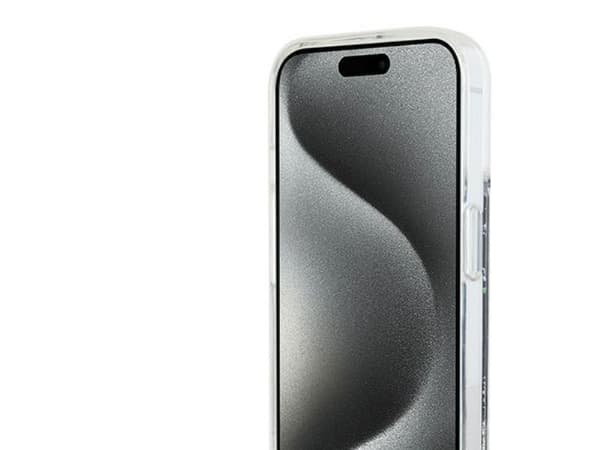 DKNY Liquid Glitter Big Logo etui til iPhone 15 Plus / 14 Plus - sort