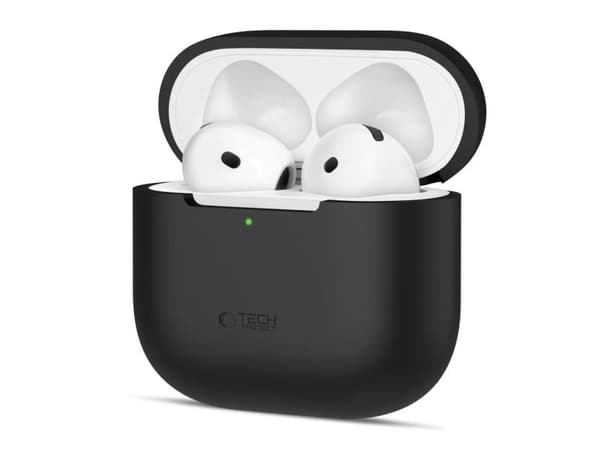 Tech-Protect silikondeksel til Apple AirPods 4 - Svart
