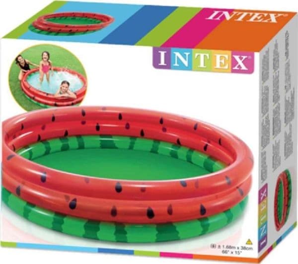 INTEX WATERMELON POOL, 3-Ring, 1.68mx38cm