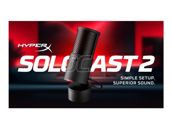 HyperX SoloCast 2 - Mikrofon - USB - svart