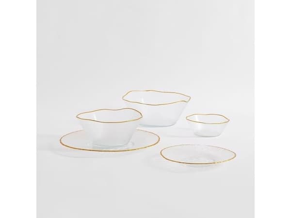 Ukjent bolle, gull/hvit, 30 cm
