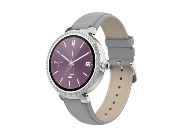 DENVER SWC-342 - Smart klocka med rem - grå - display 1.2" - Bluetooth