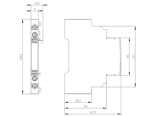 Siemens 3RV2901-1B apukytkin 1 kpl