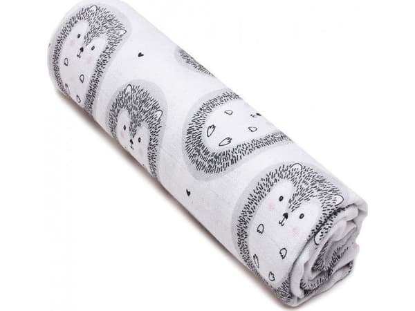 PULP DIAPER BAMBOO/MUSLIN 75X70CM HEDGEHOGS