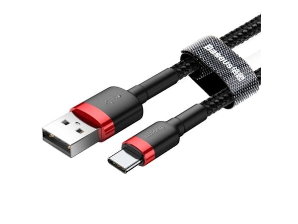 Baseus CATKLF-A91, Musta, USB A, USB C, 0,5 m, Hanstik