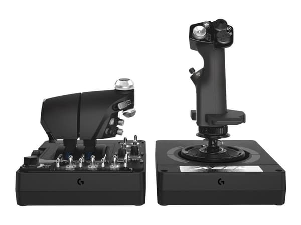 LOGITECH G Saitek Pro Flight X56 Rhino - Joystick og speeder - kabling - for PC
