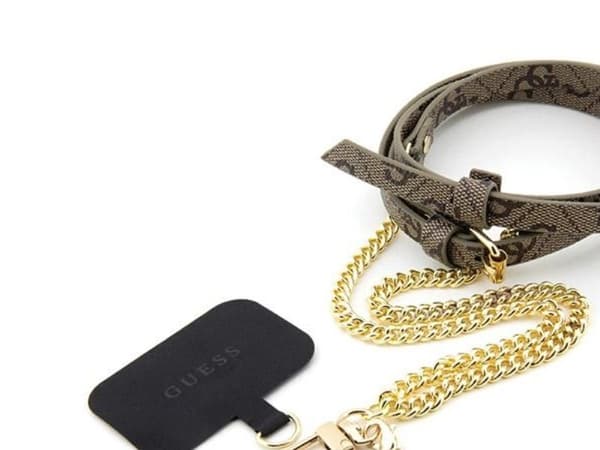 Guess 4G kedjeläderrem CBDY - brun