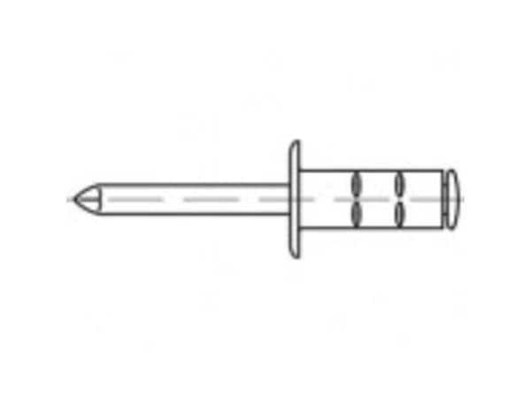 TOOLCRAFT TO-5380560 Blindnitter 6.4 mm Rustfrit stål 250 stk