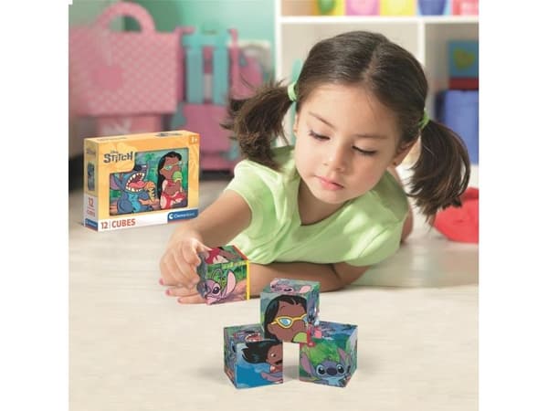 Clementoni Cubi - Stitch, 12 brikker