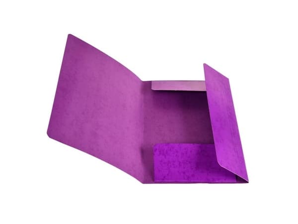 Resårmapp i papper lila – (48 st.)