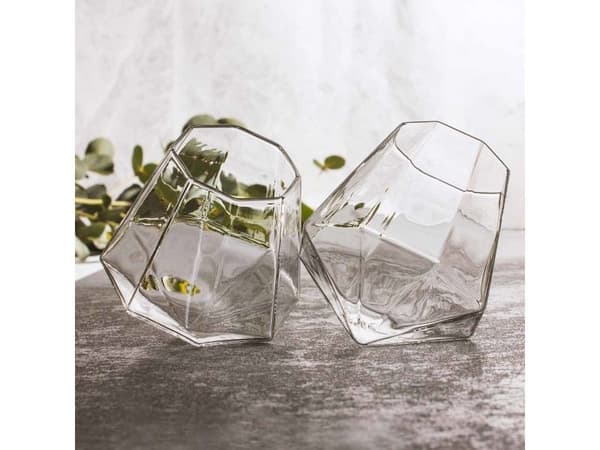 Herma Mad Monkey - Whiskeygläser "Diamond" (2er Set) läpinäkyvästi
