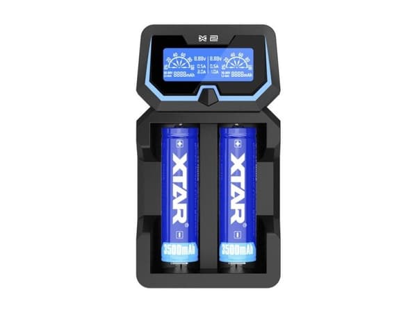 Batterilader for XTAR X2 18650 AA AAA celle ni-MH li-ion