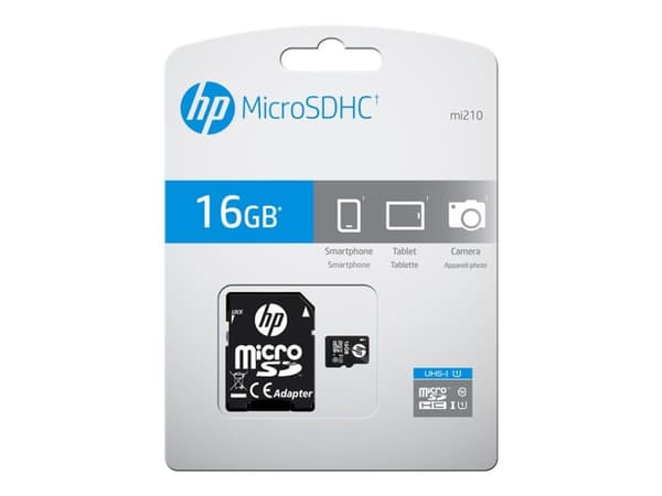 HP - Flashminnekort (SD-adapter inkludert) - 16 GB - Class 10 - microSDHC