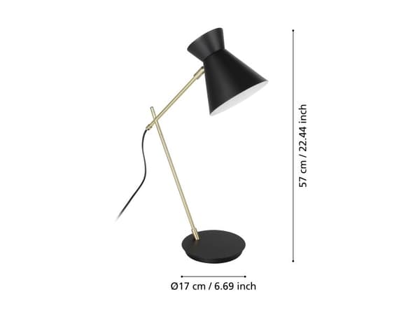 EGLO AMEZAGA EDGE E27 H570 SORT/BM