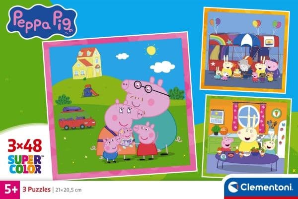 Clementoni puslespill 3x48 Peppa Pig