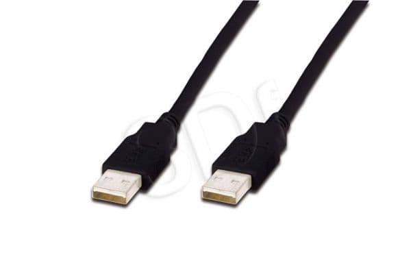 ASSMANN - USB-kabel - USB (hann) til USB (hann) - USB 2.0 - 1 m - formstøpt - svart