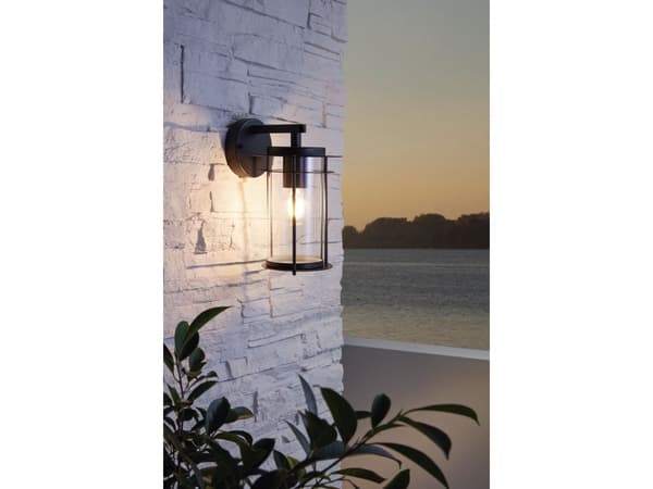 EGLO VALDEO utendørs vegglampe sort