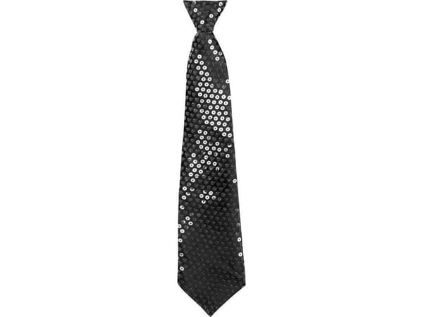 Glitter paljett-slips svart