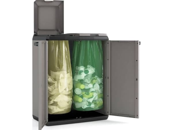 Keter jätekeräin Split Basic, harmaa-musta, 85 cm