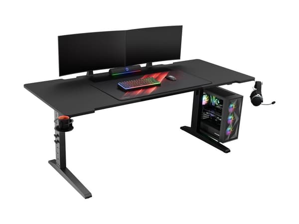 Genesis Holm Modular - Skrivebord - rektangulær - antrasitt, svart