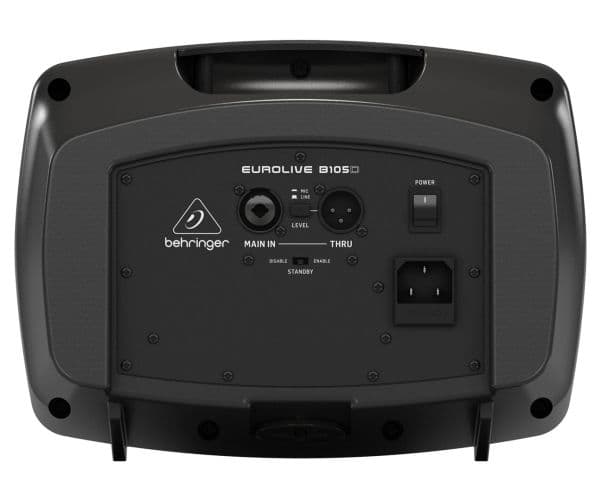 Behringer B105D, Full rekkevidde, Ledning & Trådløs, 50 W, Sort