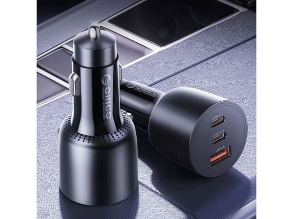 Orico bil-lader Orico PowerLink 165W USB-A + 2x USB-C - svart