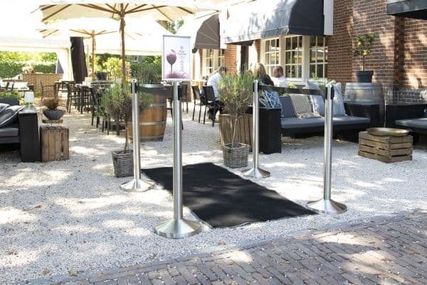 Barrier set securit, teräs, musta teippi