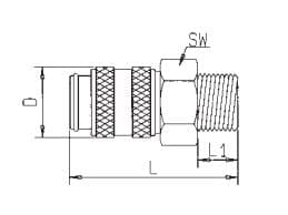 RECTUS 3/8" pikaliitin (11974)