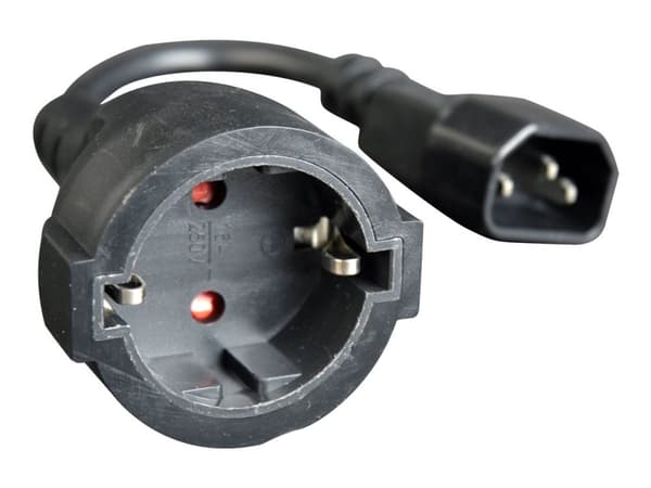 Cablexpert - Strømadapter - IEC 60320 C14 til CEE 7/4 (hunn) - 15 cm