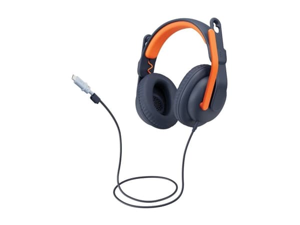 Logitech Zone Learn Wired Over-Ear Headset for Learners, USB-C - Hodetelefoner med mikrofon - full størrelse - erstatning - kablet - USB-C