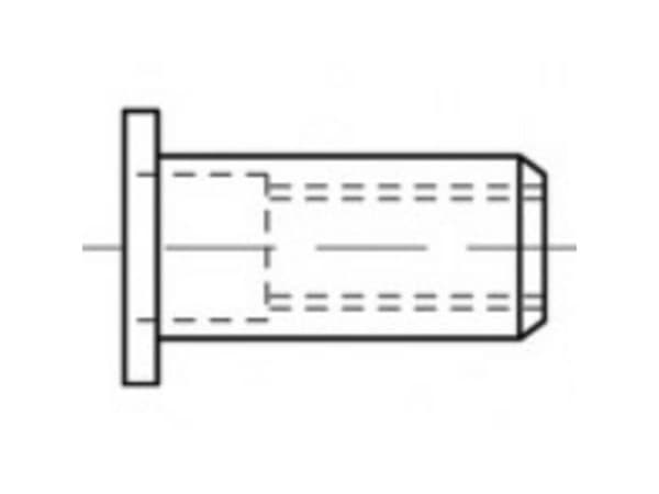 TOOLCRAFT TO-5455311 blindnittemutter M4, 500 st