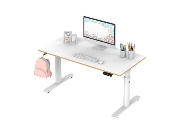 Ultradesk Pulsar, Rak, Rektangulär form, MDF, Stål, Spela, Vit