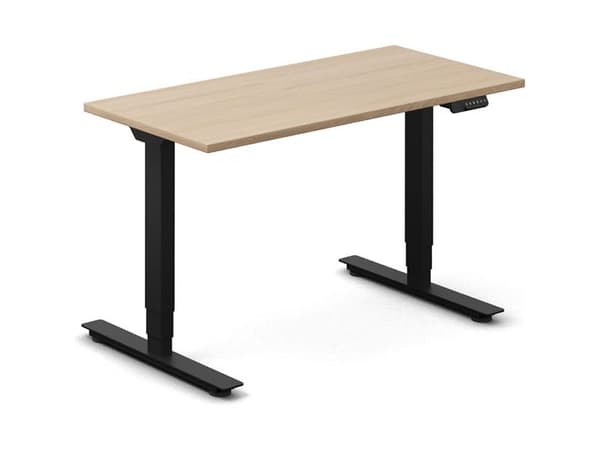 Hæve-sænkebord DNA, Eg 1600x800mm 2-ben/Sort